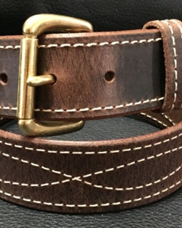 Leather Belt for Men & Women 1.5" Wide Amish Handmade Full Grain Bridle Belt