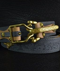 Handmade Littleton Cavalry Leather Belt Mens Street Wear Belts