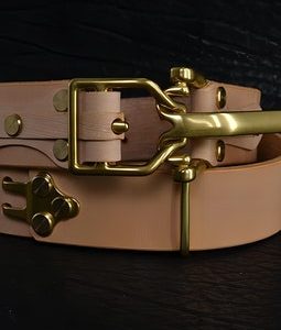 Handmade Littleton Cavalry Leather Belt Mens Street Wear Belts