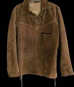 Handmade Buffalo Hide War Shirt: Beaded Suede Leather Western Regalia