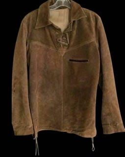 Handmade Buffalo Hide War Shirt: Beaded Suede Leather Western Regalia