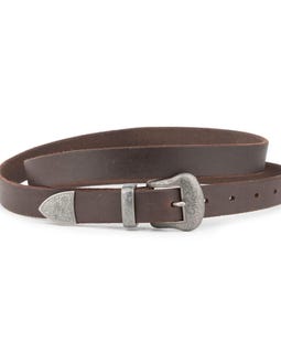 Brown Western Belt for Men and Women, Leather Cowboy Belt, Vintage Buckle Belt, Casual Waist Belt, Unisex Leather Belt, Gift for Him or Her