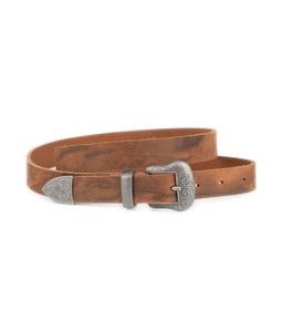 Reddish Brown Leather Belt, Mens Womens Western Belt, Full Grain Cowboy Belt, 1 Inch Belt, Silver Tip Belt, Belt Gift For Men