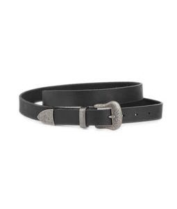 Black Western Leather Belt, Mens Womens Full Grain Belt, 1 Inch Cowboy Belt, Silver Tip Southwestern Belt, Belt Gift For Men