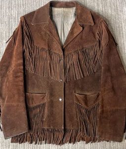 Vintage 1970s Joo-Kay Suede Leather Jacket – Size 14 Fits S/M  – Brown Western Fringe – Cowboy Ranch Coat – Boho Hippie Outerwear